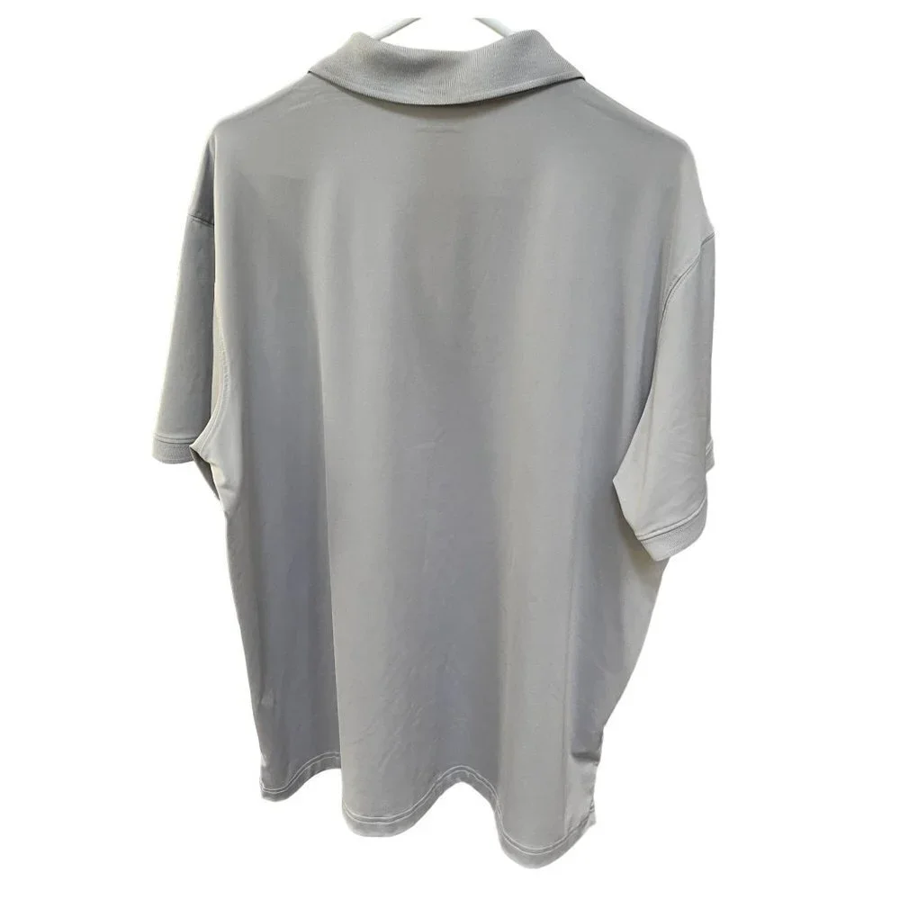 LANDS End‎ Mens Gray Quarter Button Down Polo Shirt Size XL - Picture 2 of 9